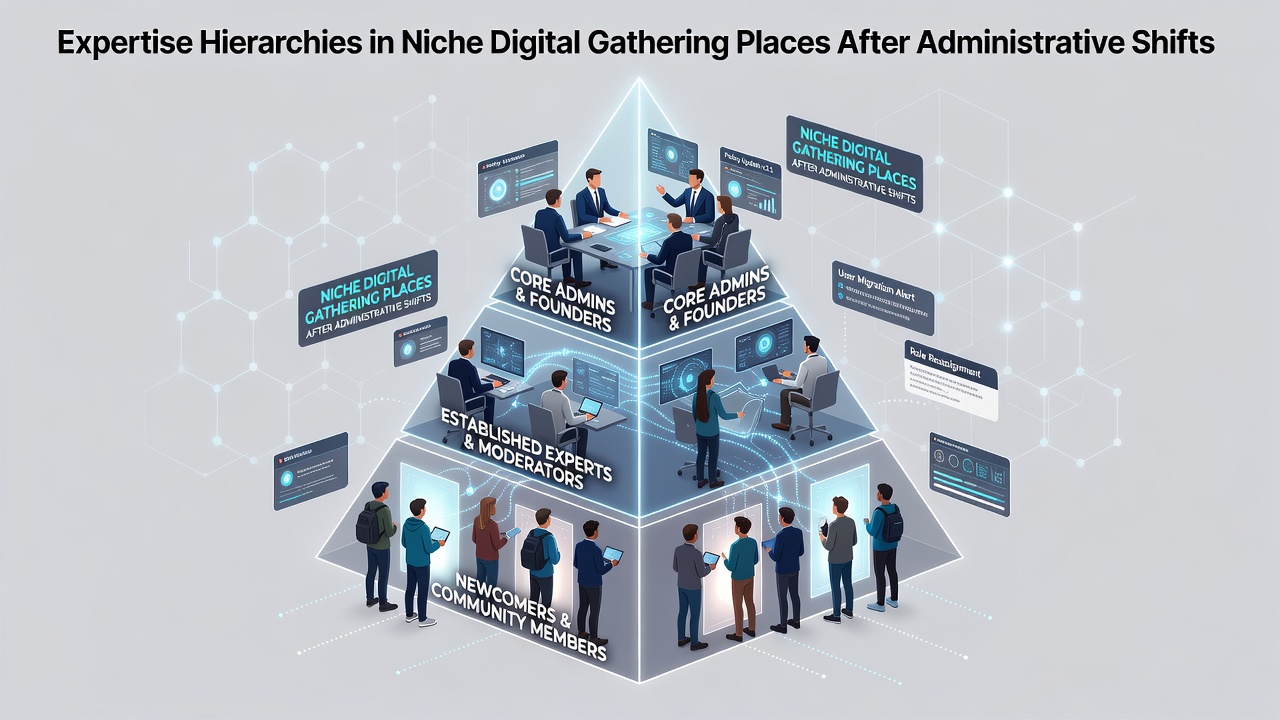 Expertise Hierarchies in Niche Digital Gathering Places After Administrative Shifts