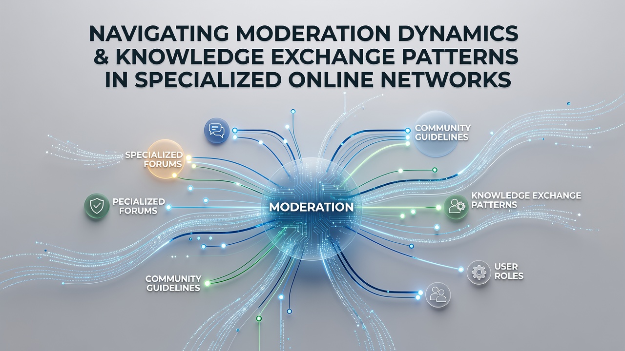 Navigating Moderation Dynamics and Knowledge Exchange Patterns in Specialized Online Networks